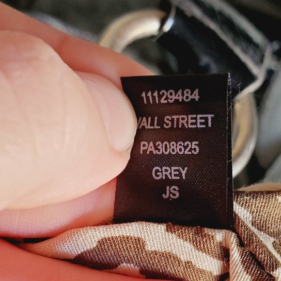 GUESS Grey Patent Wall Street Tote Bag - Picture 11 of 16